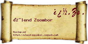 Élend Zsombor névjegykártya